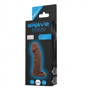 BAILE - Brave Man Penis Extended Dotted Sleeve With Ball Strap (L:13cm - D:4cm)